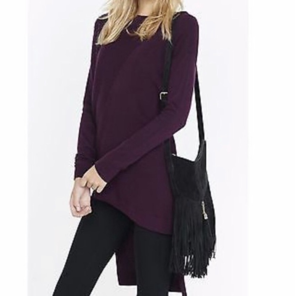 Express Ribbed Asymmetrical High Low Tunic‎